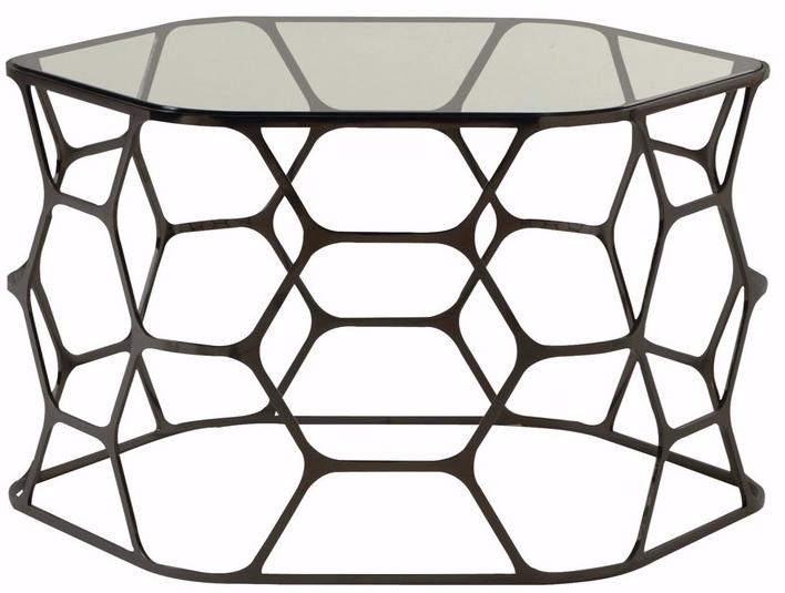 Roche Bobois Журнальный столик из стали и стекла sun-id-1468431 - Вид №1