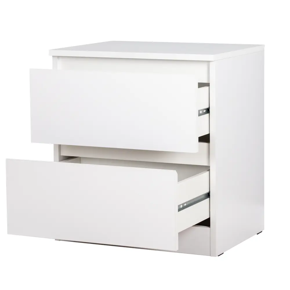 Тумба прикроватная 2 ящика 49x53.8x38.2 см ЛДСП цвет белый Santreyd STLM-2073632 - Вид №6