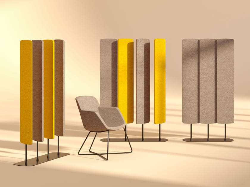 Рециркулированный ПЭТ отдельно стоящий звукопоглощающий офисный перегородка Manade войлок ARCH-00023419