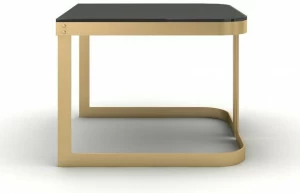 MARIONI Низкий квадратный латунный журнальный столик Clark 02731/c