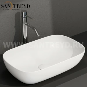 B6R60BO Накладная раковина на столешницу  прямоугольная Ceramica Globo T-EDGE