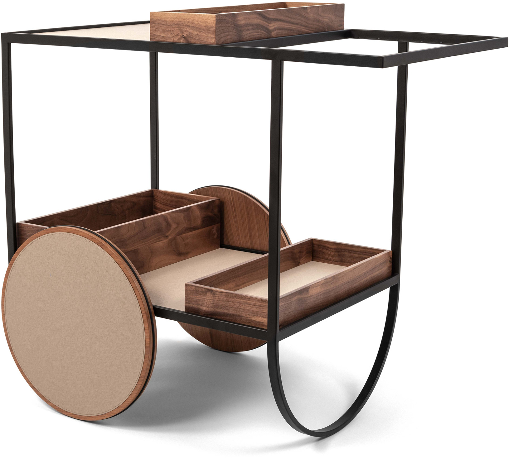 Сервировочная тележка пурпурного цвета - 88X56XH78 см / зернистая кожа_earth