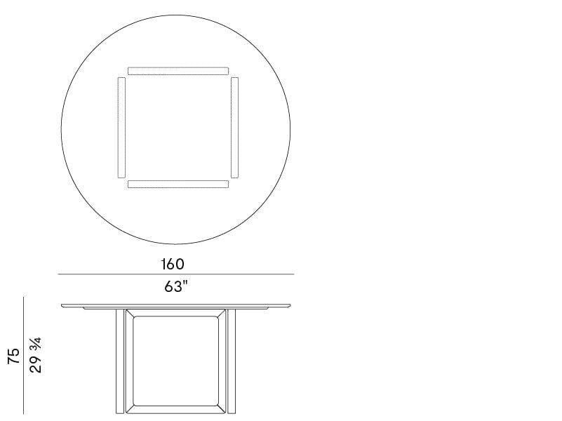 Круглый мраморный стол Potocco ARCH-00132747 - Вид №2