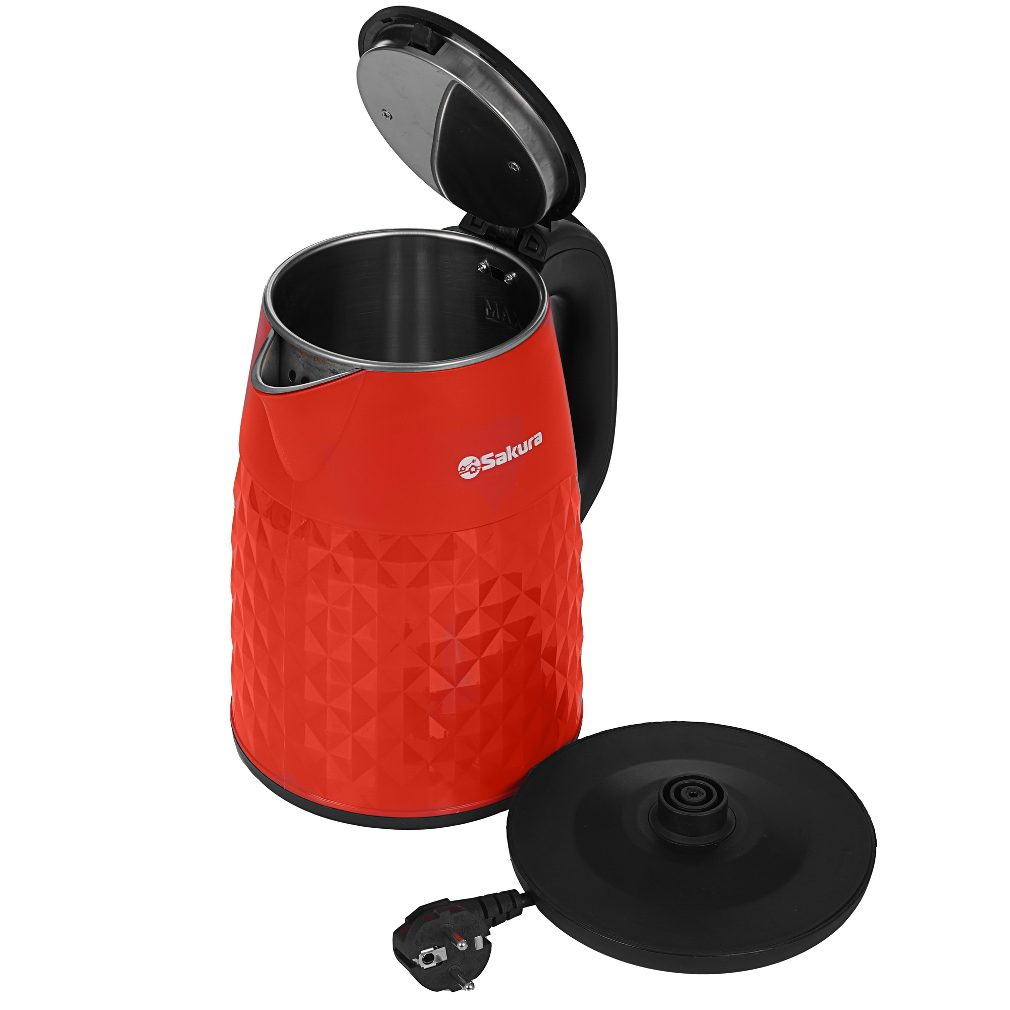 9173337 Электрочайник SAKURA SA-2165BR красный STDN-0074362 - Вид №4