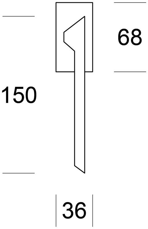 Ento Оконная ручка из латуни dk Cedro sq 6078 - Вид №1