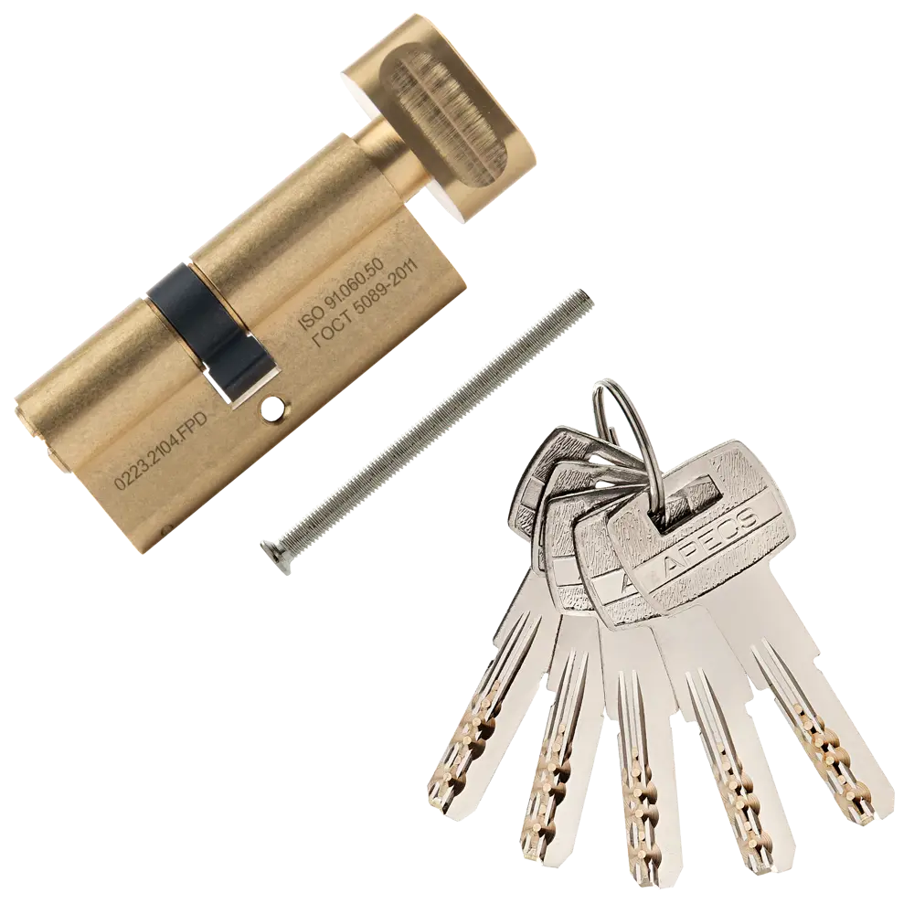 Цилиндровый механизм APECS Pro LM-68 с защитой от взлома, золото 84168033 SM STLM-0894064 - Вид №1