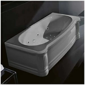 Ванна Gruppo treesse New Classic ATC-V677Q-DX-SE серая с гидромассажем аэромассажем дезинфекцией и дистанционным управлением прямоугольная правая