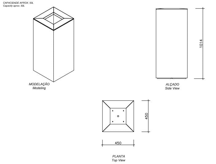 Бетонные стойки для мусора amop R-Light ARCH-00127309 - Вид №1