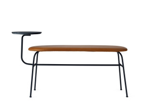 Кожаная мягкая скамья