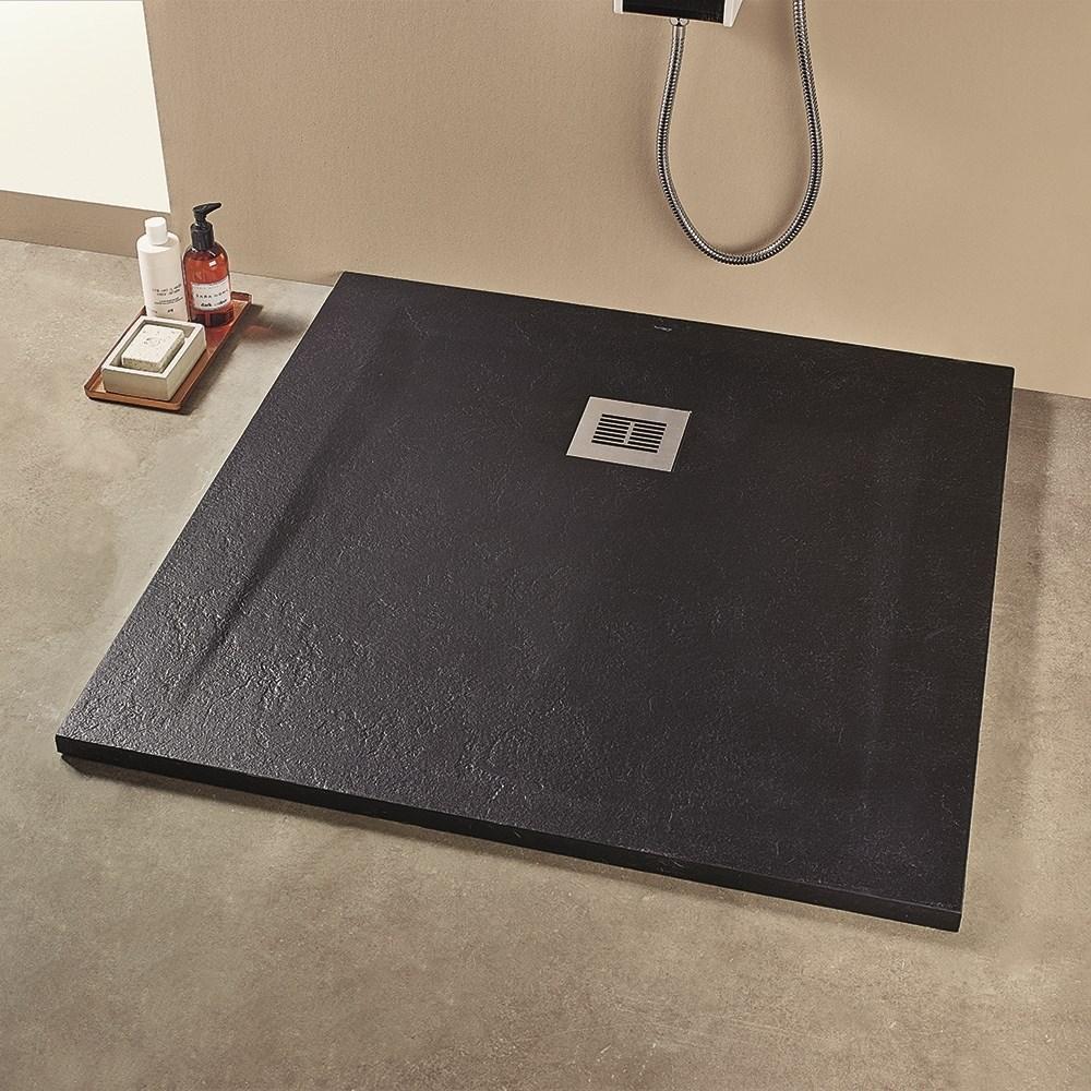 Поддон для душа Sanitana ROCKS 900х900 черный SP301384384100560 - Вид №1