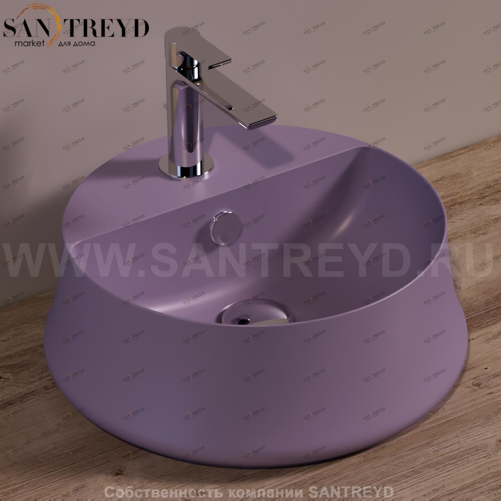 SH03PRUGNAMATT Накладная раковина на столешницу  круглая Simas Sharp