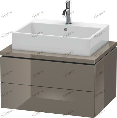 LC581608989 L-Cube Тумбочка для консоли Фланелево-серый глянцевый лак Duravit