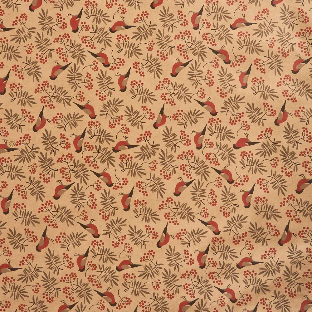 Упаковочная бумага «Снегири» 70 см Симфония STLM-2102356