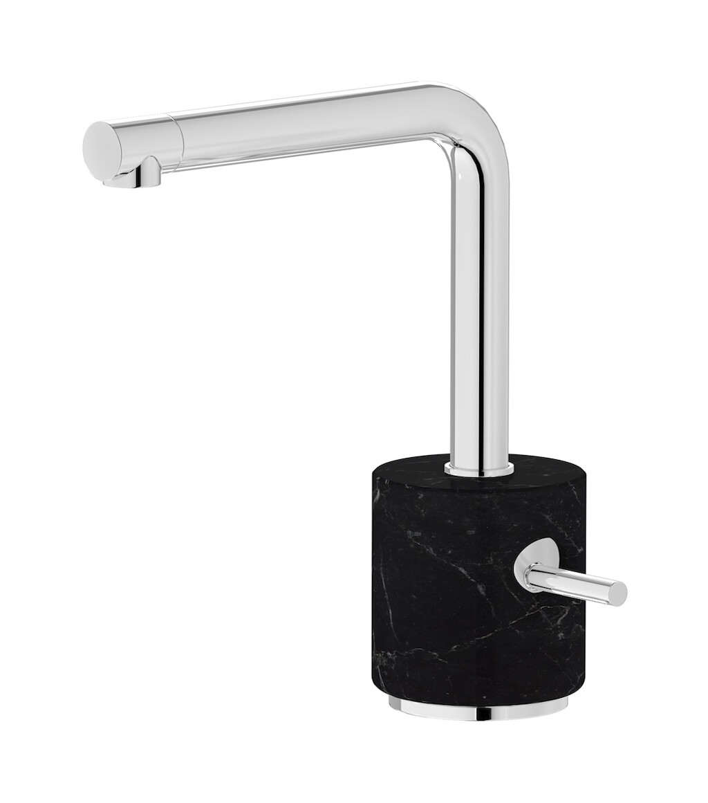 Смеситель для раковины на 1 отверстие в комплекте с донным клапаном WE ARE IB mm200cc_2 Chrome Marmo