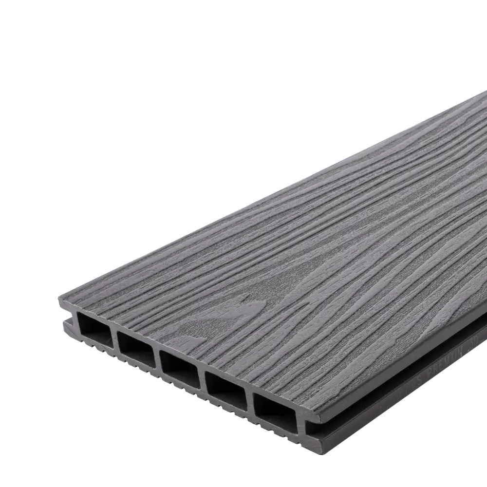 Террасная доска ДПК T-Decks цвет Серый 4000x150x20 мм двусторонний вельвет 0.45 м² STLM-2194021