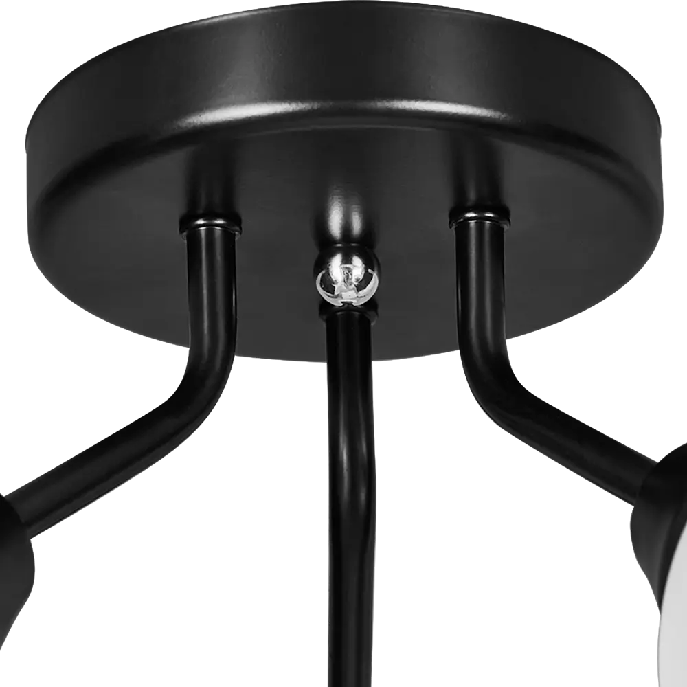 Люстра потолочная Вьюнок 3 лампы 10 м² цвет черный/белый РОССВЕТ STLM-2070813 - Вид №4