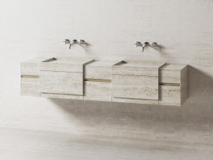 Подвесной умывальник из натурального камня