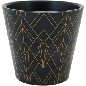 Горшок цветочный Ingreen London ø16 h14.5 см v1.6 л пластик чёрное золото