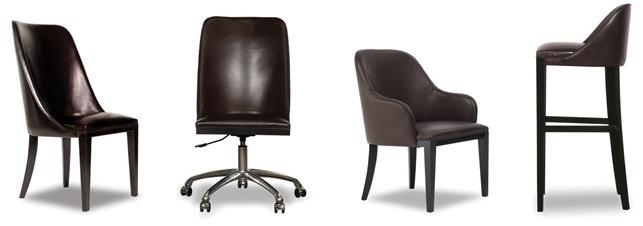 BAXTER Поворотное офисное кресло из кожи с 5-ю спицами и колесами Decor sun-id-1403455 - Вид №1