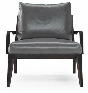 Natuzzi Кожаное кресло с подлокотниками