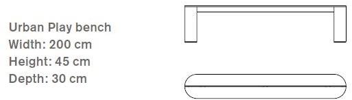 Nola Industrier Лакированная скамья без спинки Urban play U07-10 bench - Вид №6
