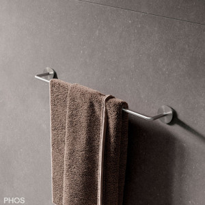 HS12-400G-K55 Полотенцесушитель изогнутый, из серии G для крепления на клей, ширина 40 см PHOS