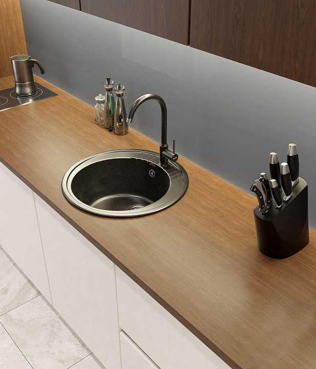 Кухонная мойка Искусственный камень RONDO S617 GranFest R-520-S617 - Вид №5
