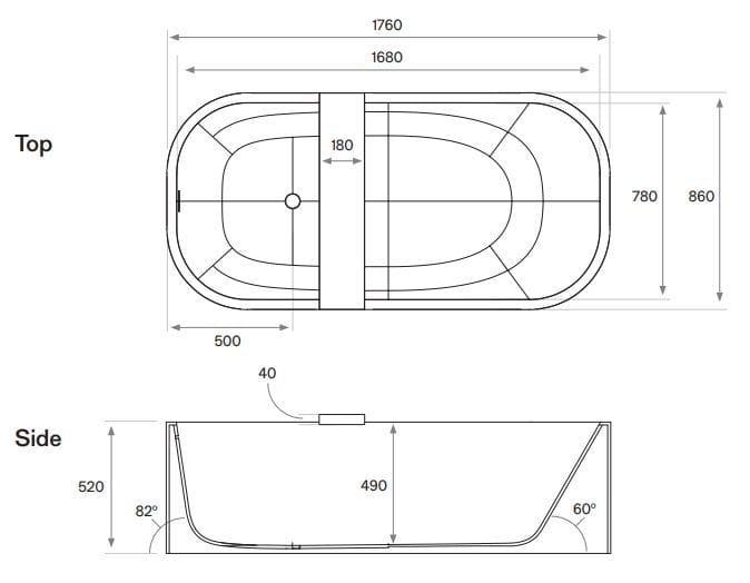 Овальная ванна в центре комнаты в твердой поверхности COCOON Piet Boon ARCH-00144532 - Вид №11