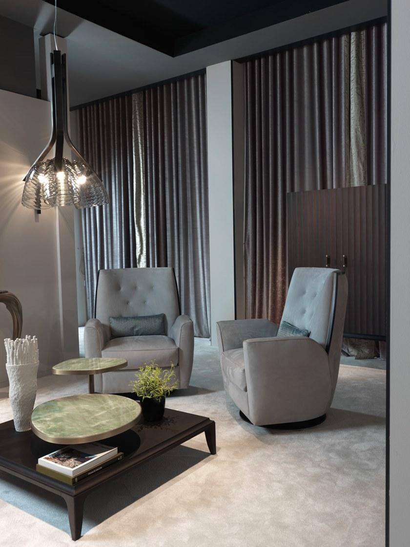 Bellotti Ezio Вращающееся кресло из ткани с подлокотниками Delfi 2018-02 - Вид №1