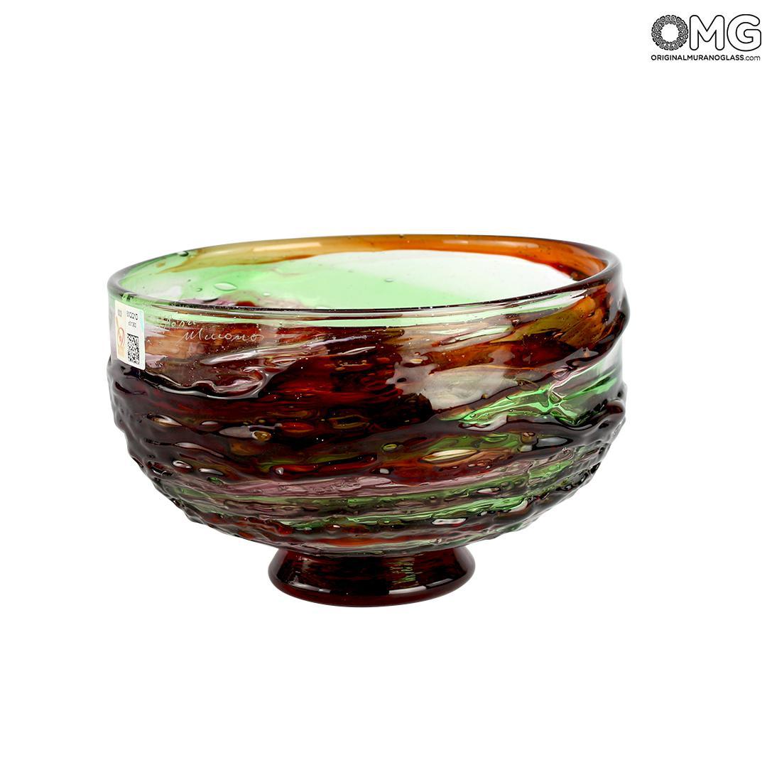 4620 ORIGINALMURANOGLASS Декоративная чаша Кантри - муранское стекло OMG 20 см  - Вид №1