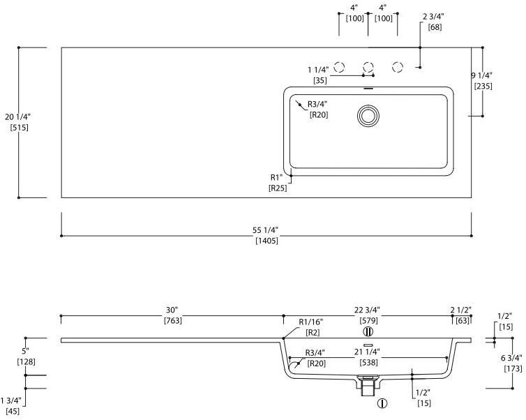 Sa1402 Накладная раковина на столешницу  овальная Blu Bathworks®  - Вид №2