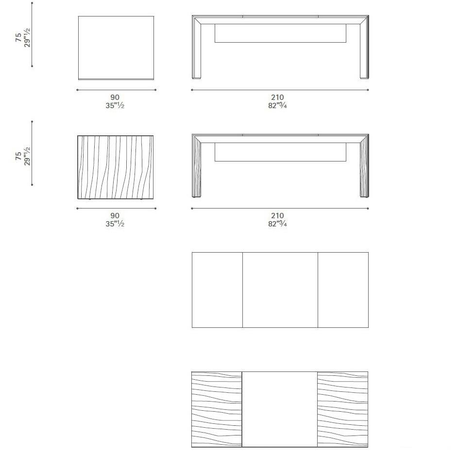 Poltrona Frau Прямоугольный письменный стол из кожи L'ufficio - sistemi direzionali sun-id-1387562 - Вид №2