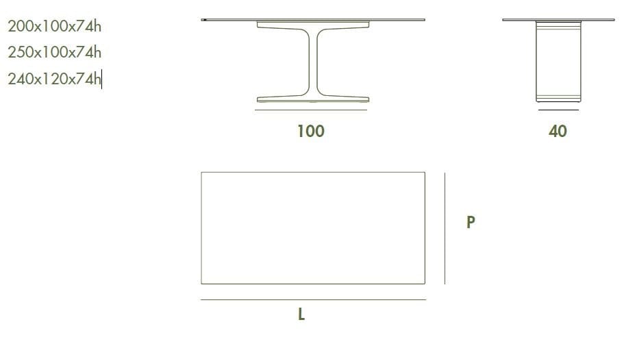 Керамический садовый стол Sovet Italia Дворец ARCH-00122034 - Вид №5