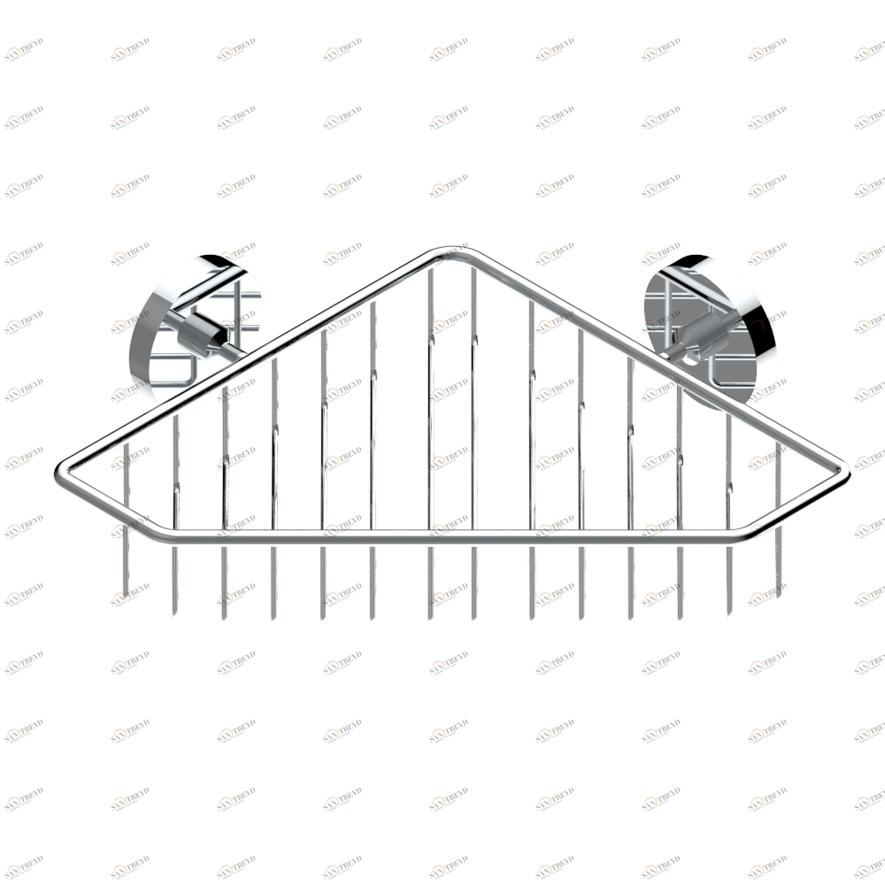 A35-3623 Мыльница-сетка большая угловая с фланцами 200 x 200 мм Thg-paris Bambou с белым хрусталём Хром A35-3623 CAT.A