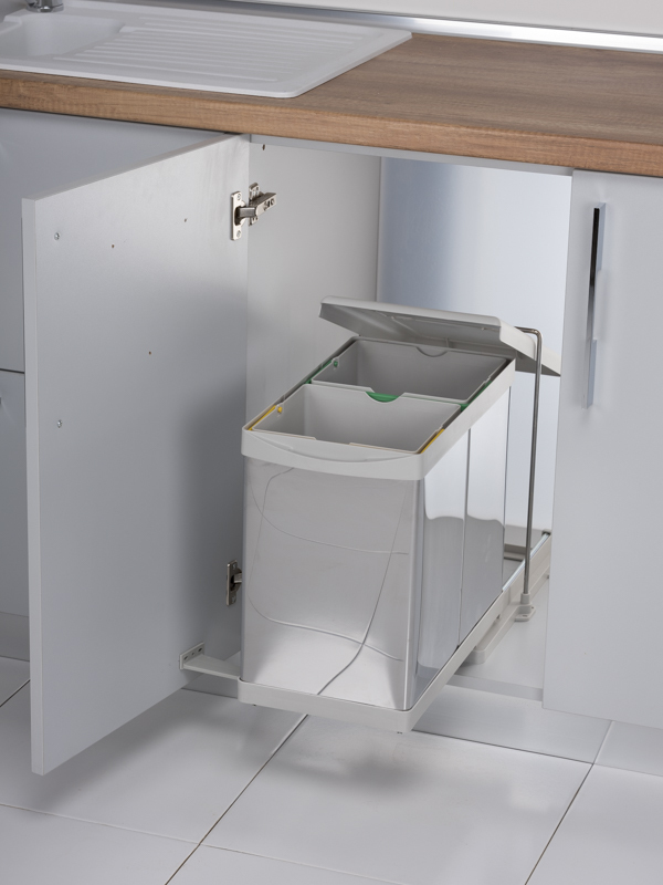 Контейнер для мусора на дверцу Alpha 400/28 Metallic Grey NAVAKO 10011 - Вид №3