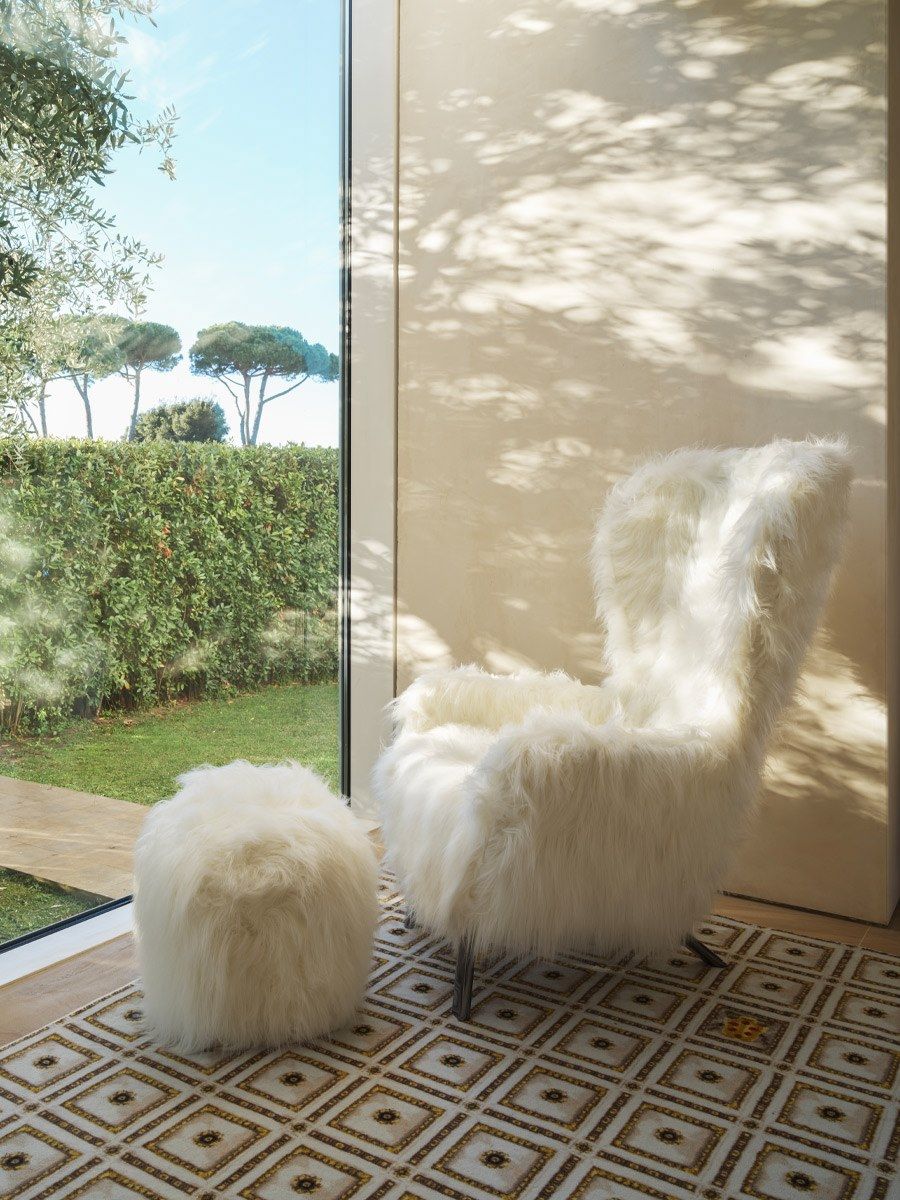 Кресло bergère из искусственного меха с высокой спинкой Opinion Ciatti Guelfo ARCH-00152596 - Вид №3