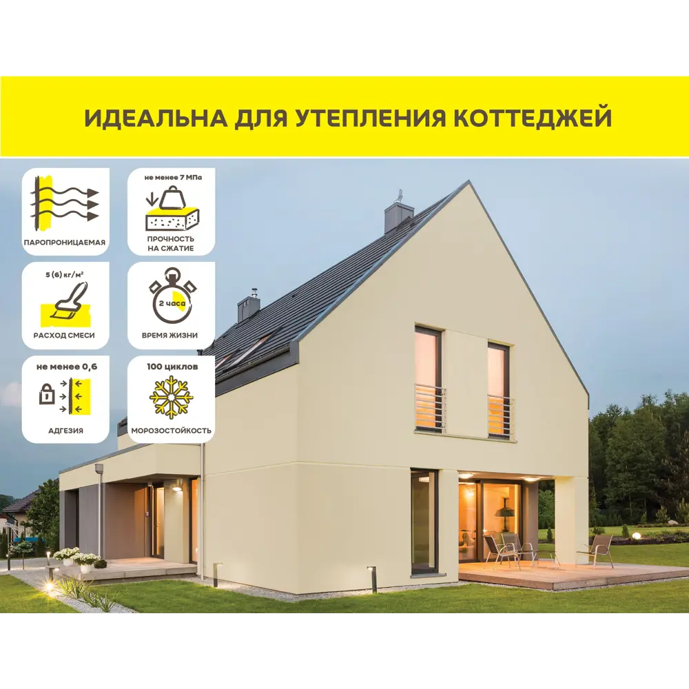 Штукатурно-клеевая смесь для теплоизоляции Vetonit Теплофасад 20 кг STLM-2121375 - Вид №6