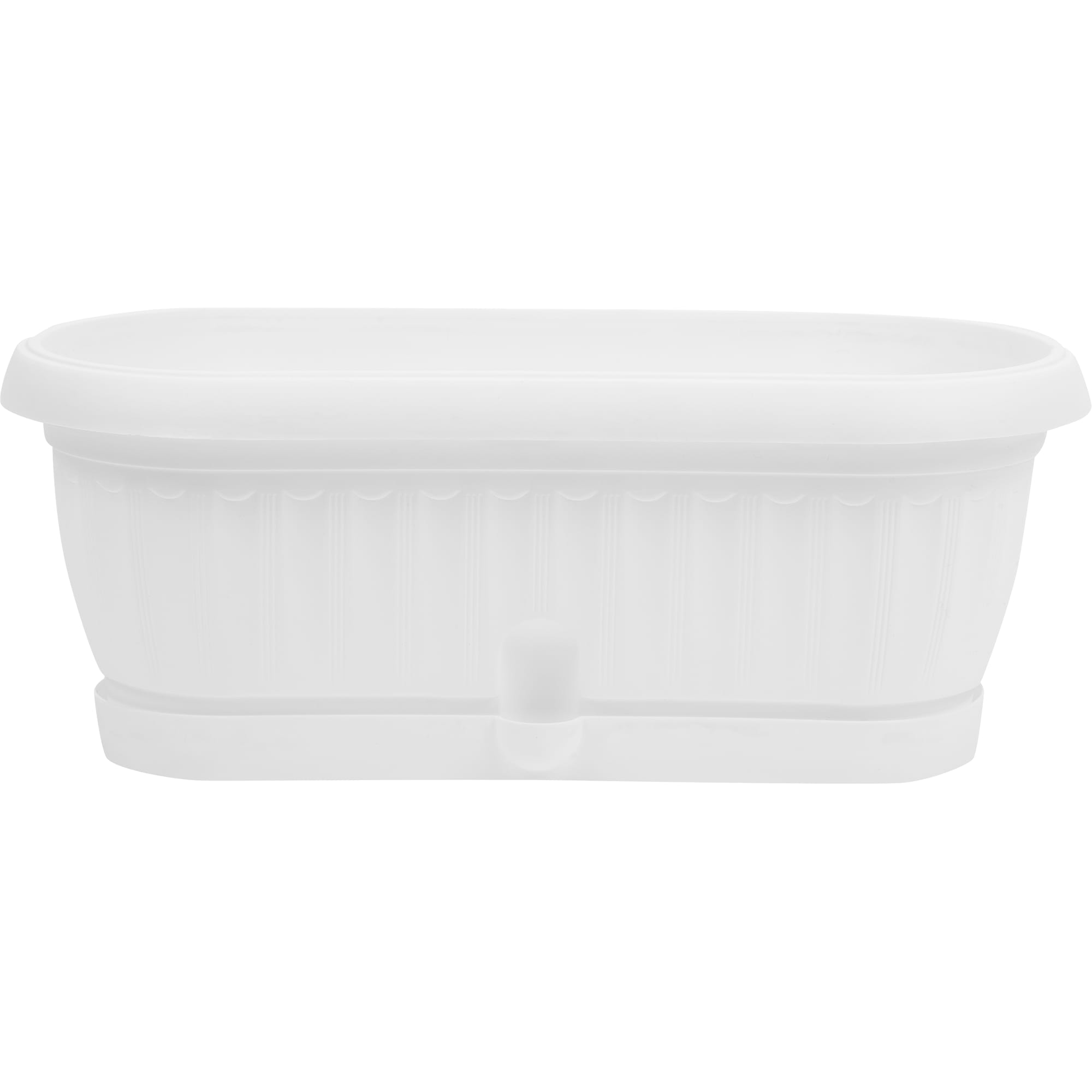 85650171 Горшок цветочный Терра ø26.5 h10.2 см v1.2 л пластик белый Santreyd 