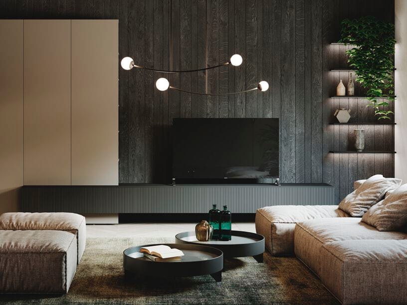 Оборудованная стена с двумя каминами Guzzini & Fontana House of Vocals ARCH-00073565