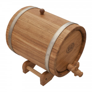 18665123 Жбан дубовый 10 л, на подставке с краном