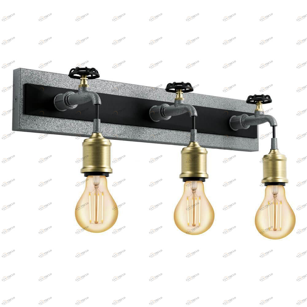 Бра настенное серое с 3 лампами Eglo Сoldcliff 49103 EGLO СOLDCLIFF 00-3932055 Серый 