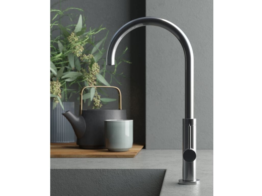 Смеситель для кухни из нержавеющей стали с поворотным изливом Fontealta Kitchen ARCH-00118709