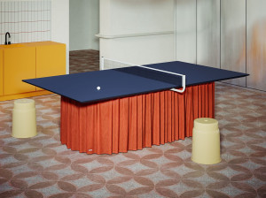 Стол для настольного тенниса из керамогранита и ткани