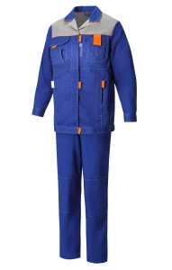 65202 Костюм "Профессионал" женский василек-светло-серый  Летняя спецодежда  размер 60-62/158-164