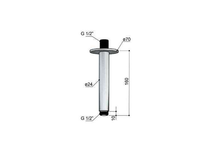 Латунный потолочный душ Hotbath Ace ARCH-00102892 - Вид №2