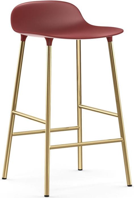 1400929 Barstool 65 cm Brass Red Normann Copenhagen Form