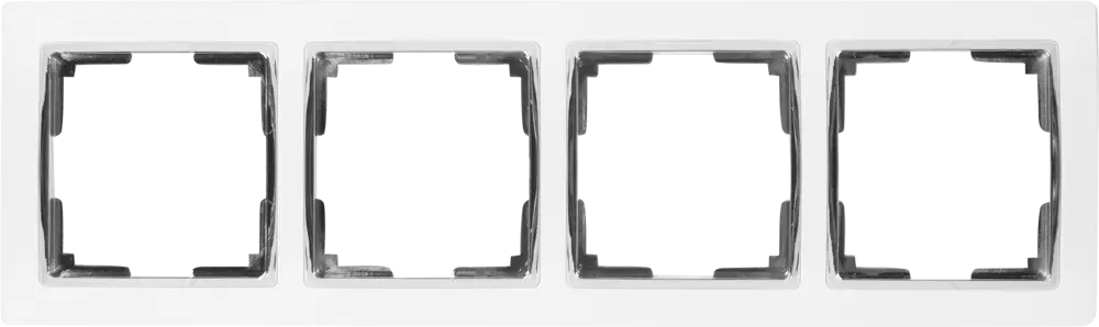 Рамка Werkel Snabb для 4 розеток - белая классика 82125367
