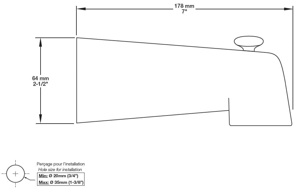 Настенный дозирующий носик для ванны BARIL BEC-0520-27 ARCH-00132156 - Вид №2