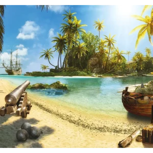 Фотообои 3D Flizart «Остров сокровищ», флизелиновые, 300x280 см