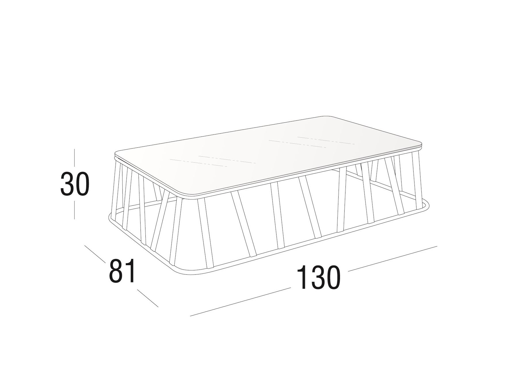 Журнальный столик из алюминия и стекла Roberti Hamptons Graphics ARCH-00111300 - Вид №4